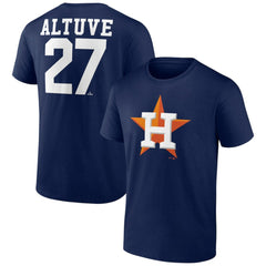 Jose Altuve Houston Astros Player Icon Name & Number T-Shirt - Navy - MLB on Sale