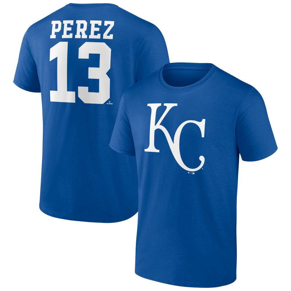 Salvador Perez Kansas City Royals Player Icon Name & Number T-Shirt - Royal - MLB Online