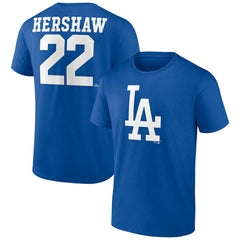 Clayton Kershaw Los Angeles Dodgers Player Icon Name & Number T-Shirt - Royal - MLB Lifestyle