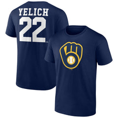 Christian Yelich Milwaukee Brewers Player Icon Name & Number T-Shirt - Navy - MLB Discount