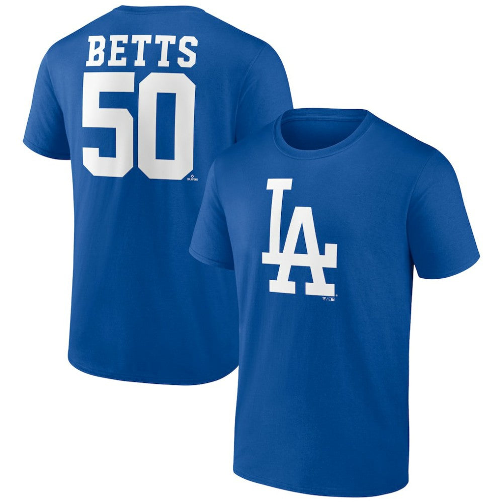 Mookie Betts Los Angeles Dodgers Player Icon Name & Number T-Shirt - Royal - MLB Sale
