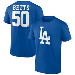 Mookie Betts Los Angeles Dodgers Player Icon Name & Number T-Shirt - Royal - MLB Sale