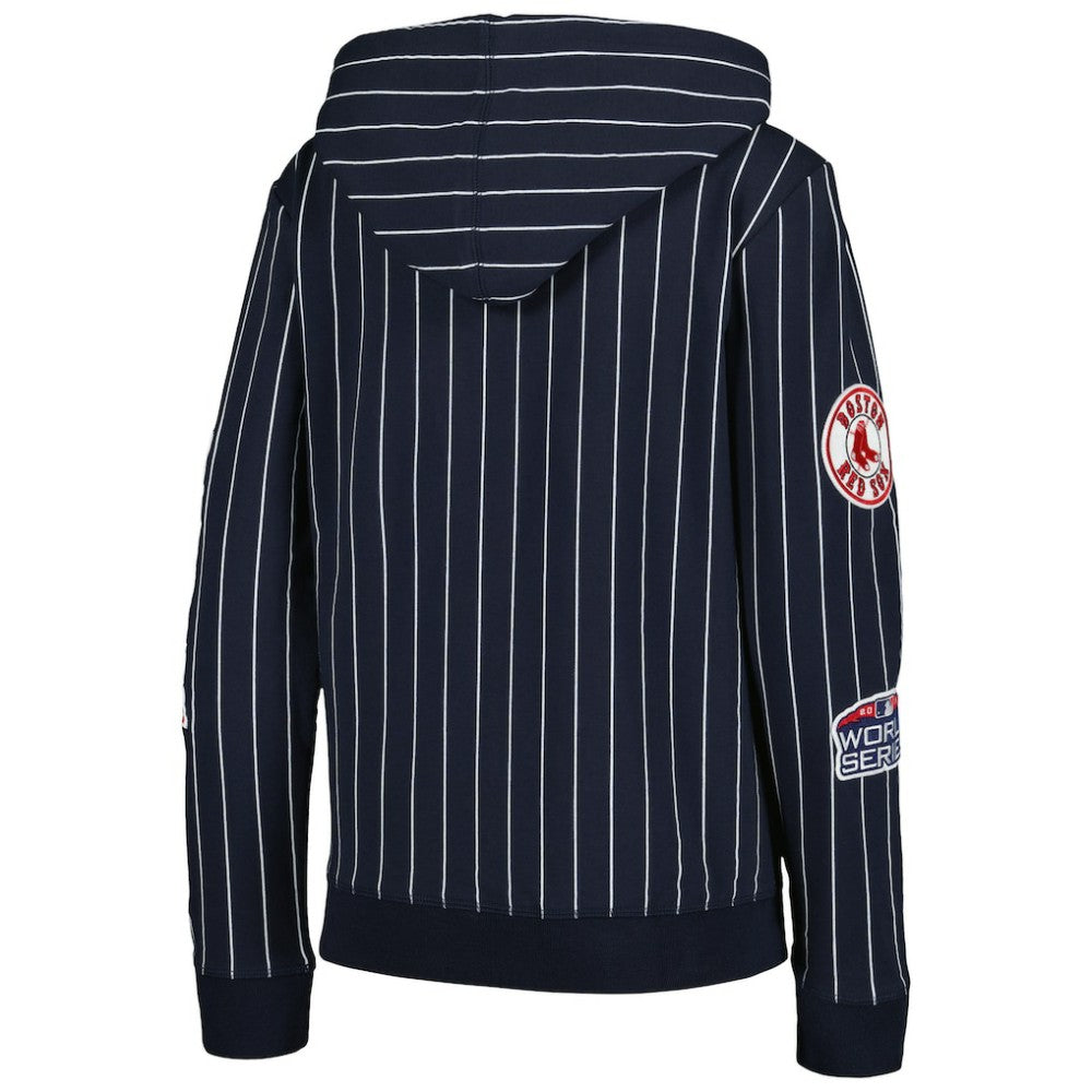 Boston Red Sox New Era Women's Pinstripe Tri-Blend Full-Zip Jacket - Navy - New Era Sale