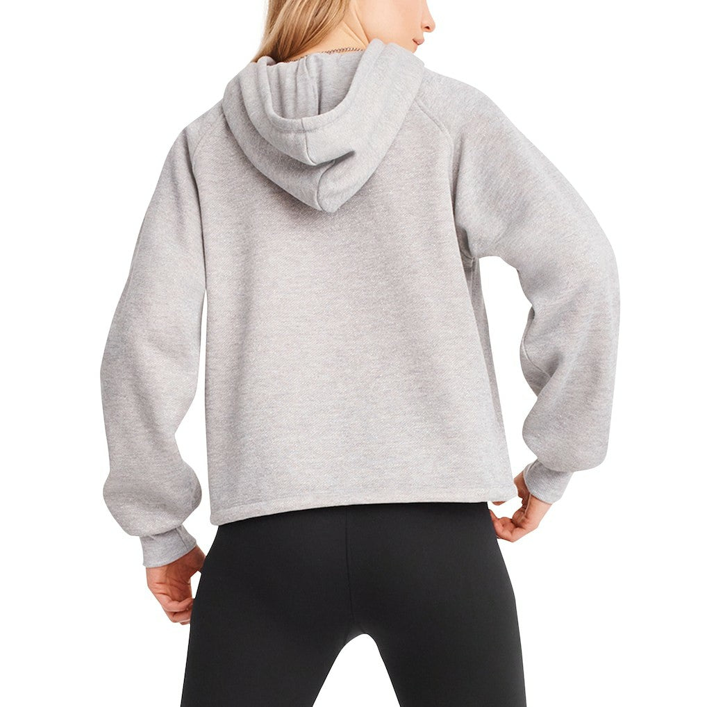 Buffalo Bills DKNY Sport Women's Debbie Dolman Raglan Pullover Hoodie Heather Gray