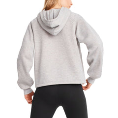 Buffalo Bills DKNY Sport Women's Debbie Dolman Raglan Pullover Hoodie Heather Gray