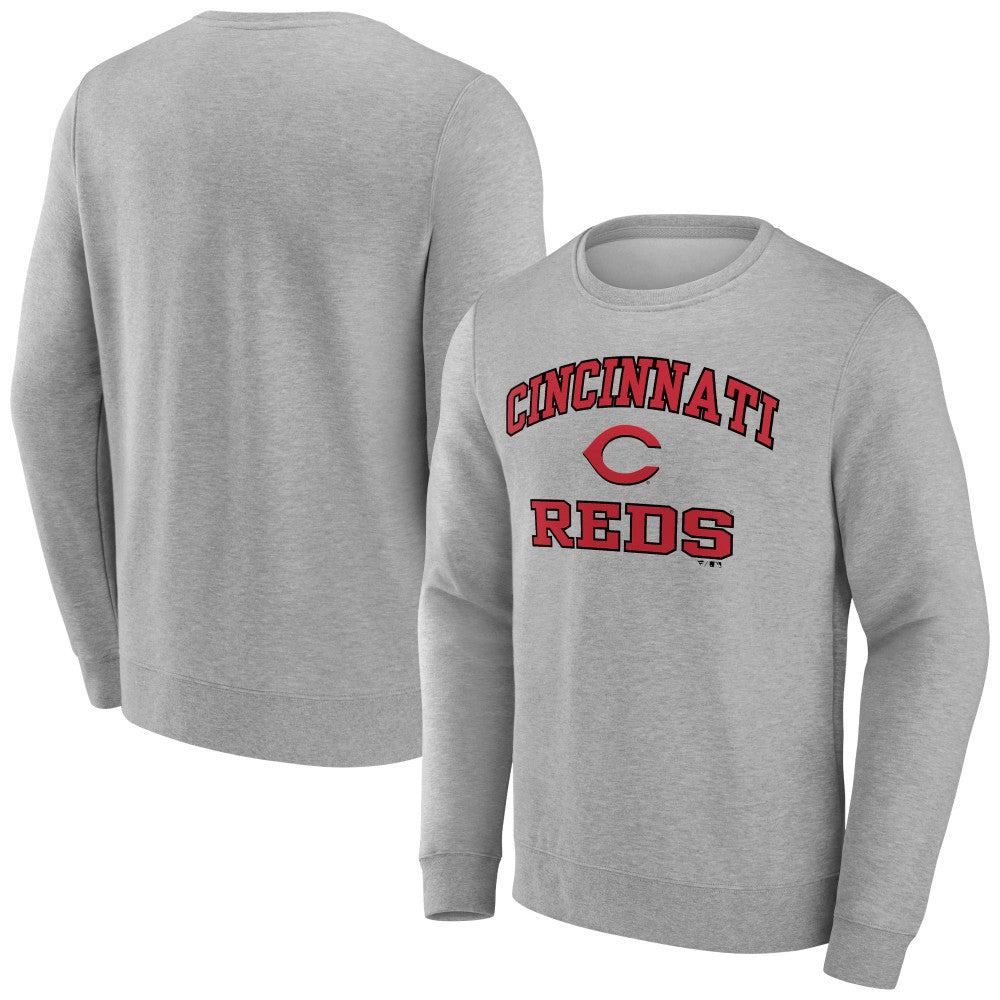 Cincinnati Reds Heart & Soul Pullover Sweatshirt - Heather Gray - MLB Sale
