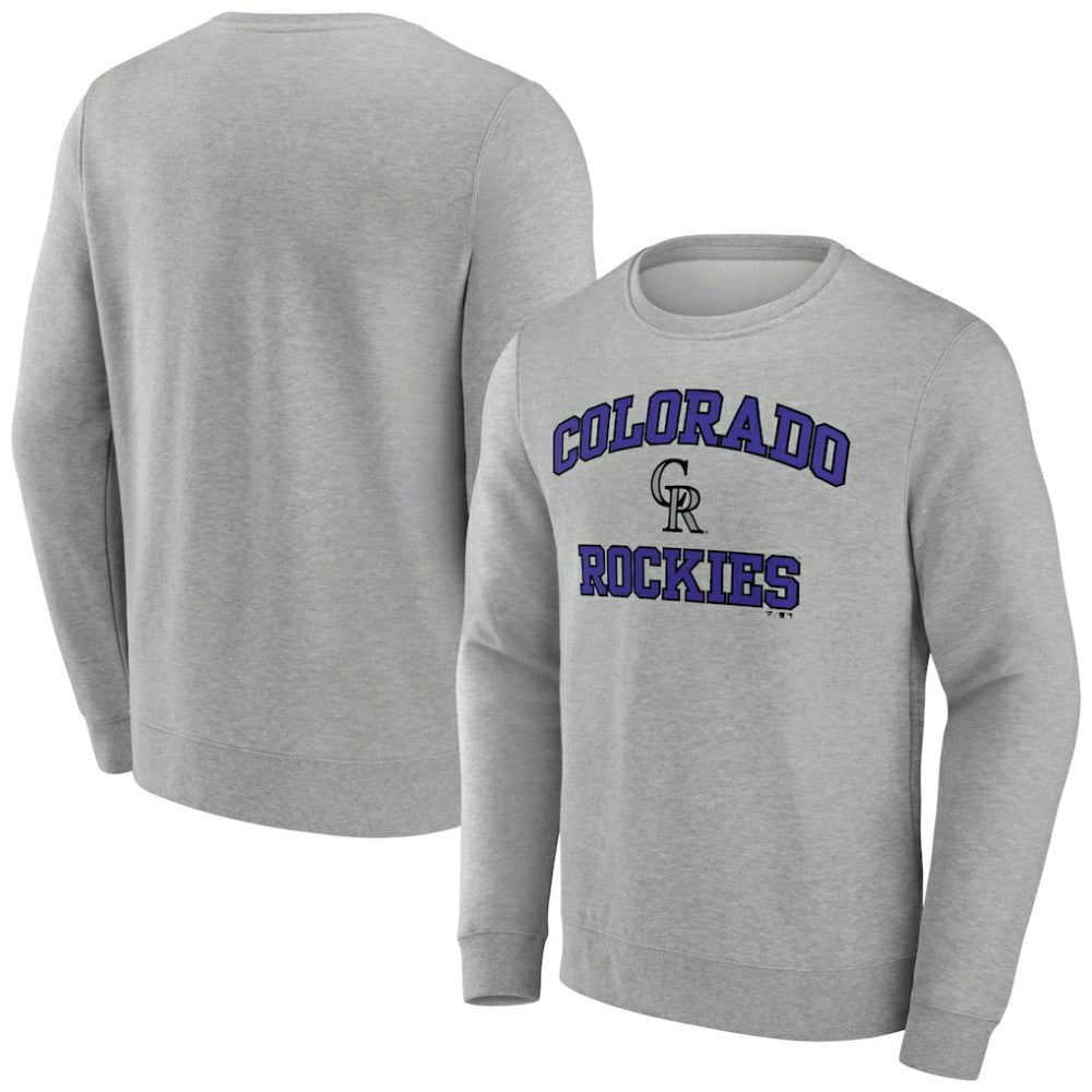 Colorado Rockies Heart & Soul Pullover Sweatshirt - Heather Gray - MLB Discount