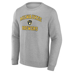 Milwaukee Brewers Heart & Soul Pullover Sweatshirt - Heather Gray - MLB Sale