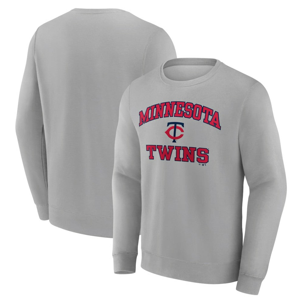 Minnesota Twins Heart & Soul Pullover Sweatshirt - Heather Gray - MLB Sale