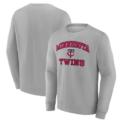Minnesota Twins Heart & Soul Pullover Sweatshirt - Heather Gray - MLB Sale