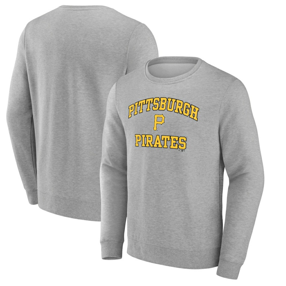 Pittsburgh Pirates Heart & Soul Pullover Sweatshirt - Heather Gray - MLB Lifestyle