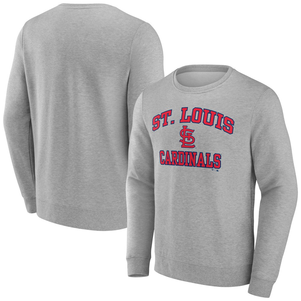 St. Louis Cardinals Heart & Soul Pullover Sweatshirt - Heather Gray - MLB Lifestyle