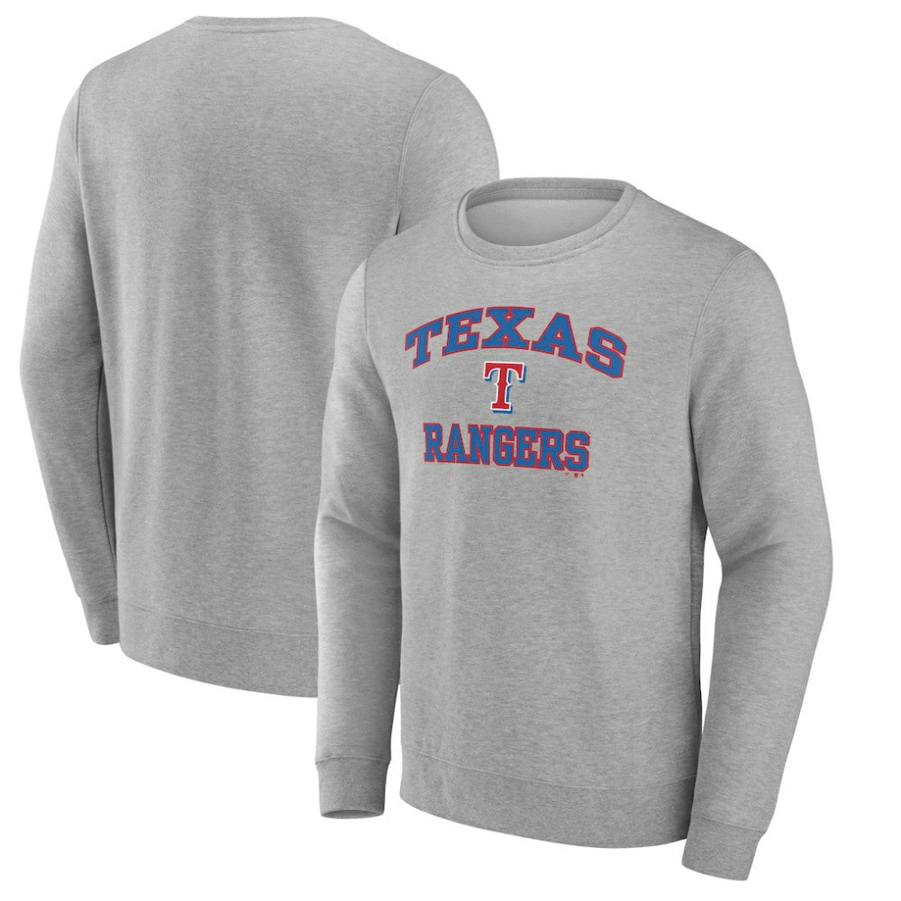 Texas Rangers Heart & Soul Pullover Sweatshirt - Heather Gray - MLB Discount