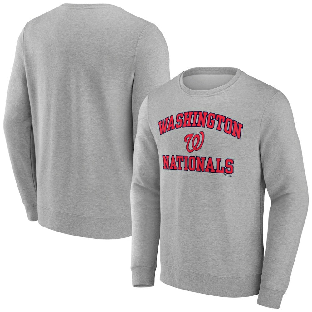 Washington Nationals Heart & Soul Pullover Sweatshirt - Heather Gray - MLB Discount