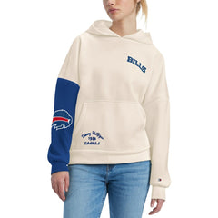 Buffalo Bills Tommy Hilfiger Women's Harriet Pullover Hoodie Cream/Royal