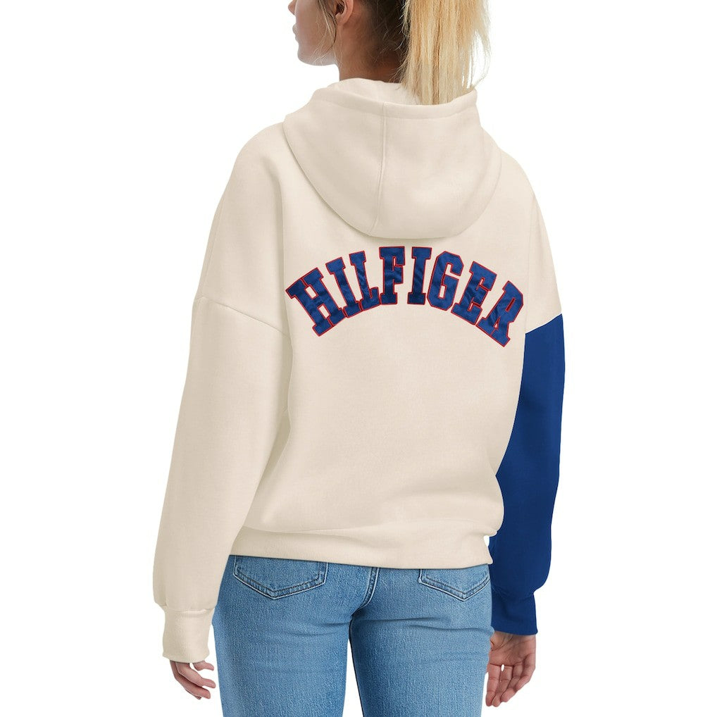 Buffalo Bills Tommy Hilfiger Women's Harriet Pullover Hoodie Cream/Royal