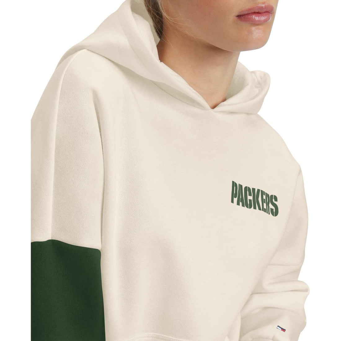 Green Bay Packers Tommy Hilfiger Women's Harriet Pullover Hoodie Cream/Green