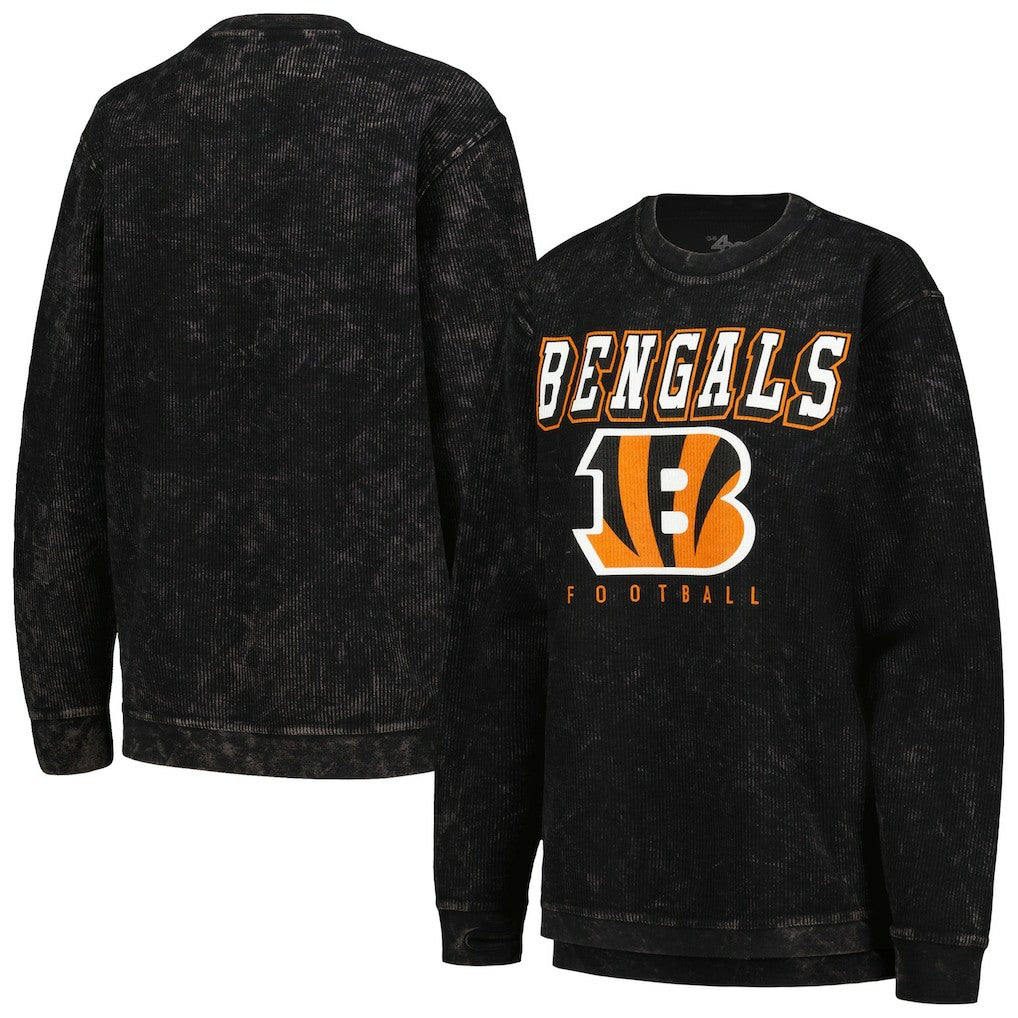 Cincinnati Bengals G-III 4Her by Carl Banks Women's Comfy Cord Pullover Sweatshirt Black