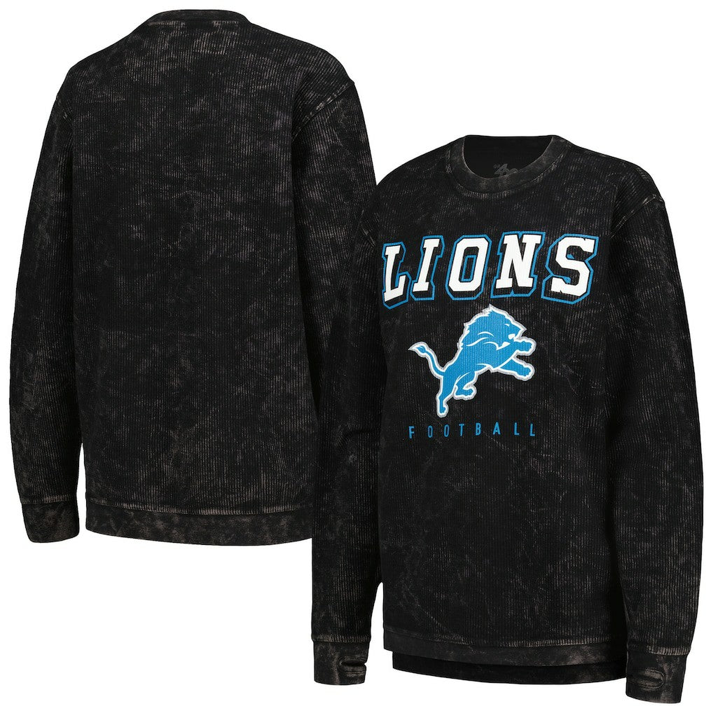 Detroit Lions G-III 4Her by Carl Banks Women's Comfy Cord Pullover Sweatshirt Black