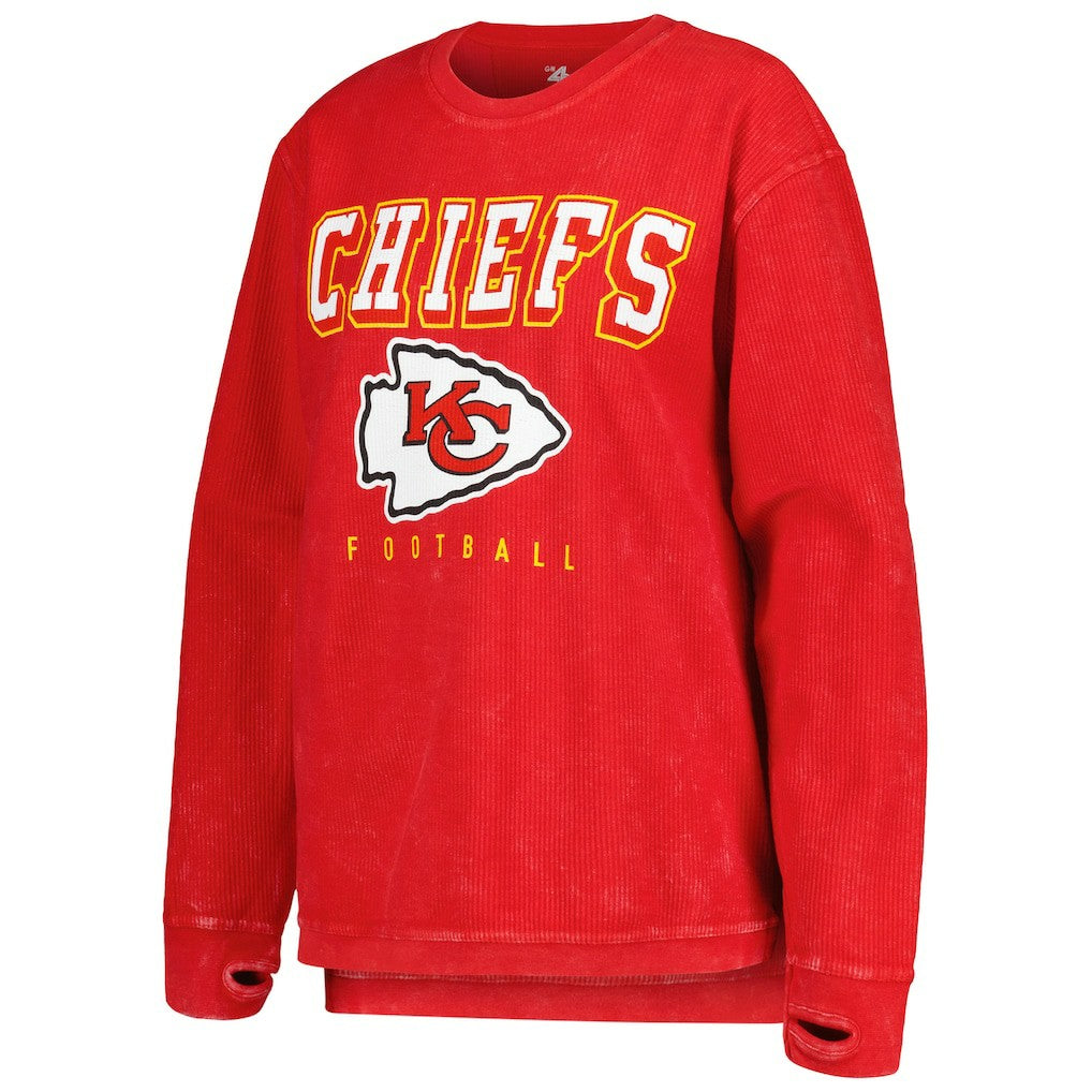 Kansas City Chiefs G-III 4Her by Carl Banks Women's Comfy Cord Pullover Sweatshirt Red