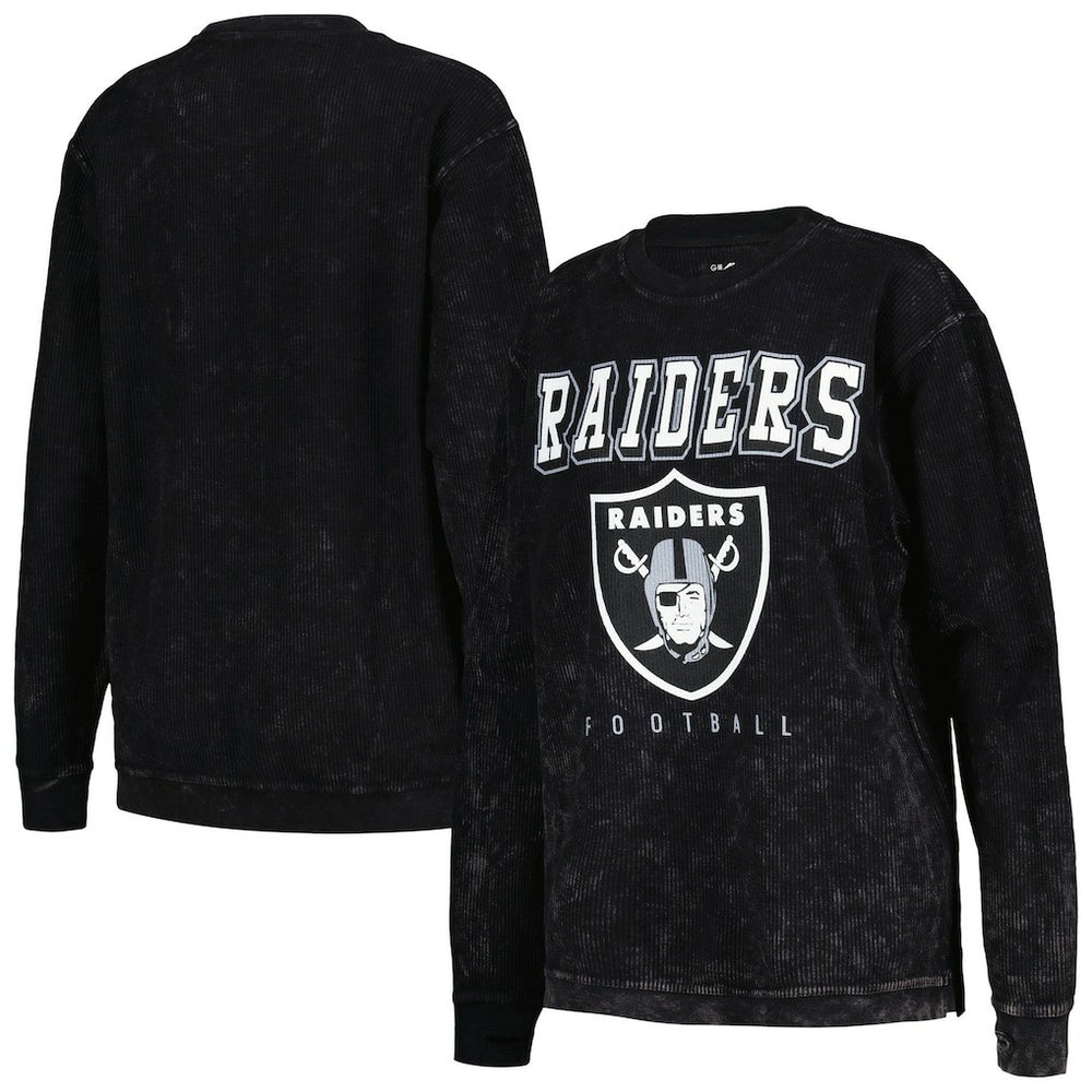 Las Vegas Raiders G-III 4Her by Carl Banks Women's Comfy Cord Pullover Sweatshirt Black