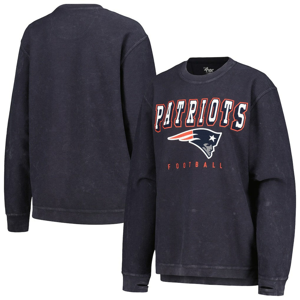 New England Patriots G-III 4Her by Carl Banks Women's Comfy Cord Pullover Sweatshirt Navy