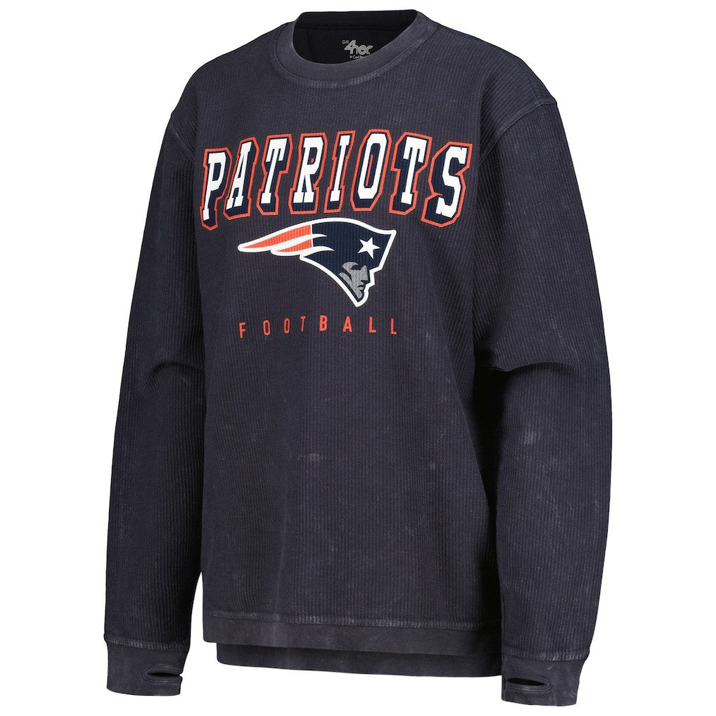 New England Patriots G-III 4Her by Carl Banks Women's Comfy Cord Pullover Sweatshirt Navy