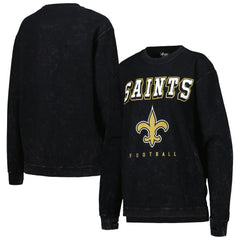 New Orleans Saints G-III 4Her by Carl Banks Women's Comfy Cord Pullover Sweatshirt Black