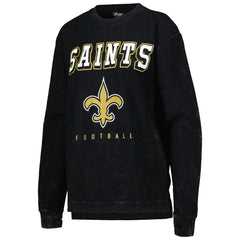 New Orleans Saints G-III 4Her by Carl Banks Women's Comfy Cord Pullover Sweatshirt Black