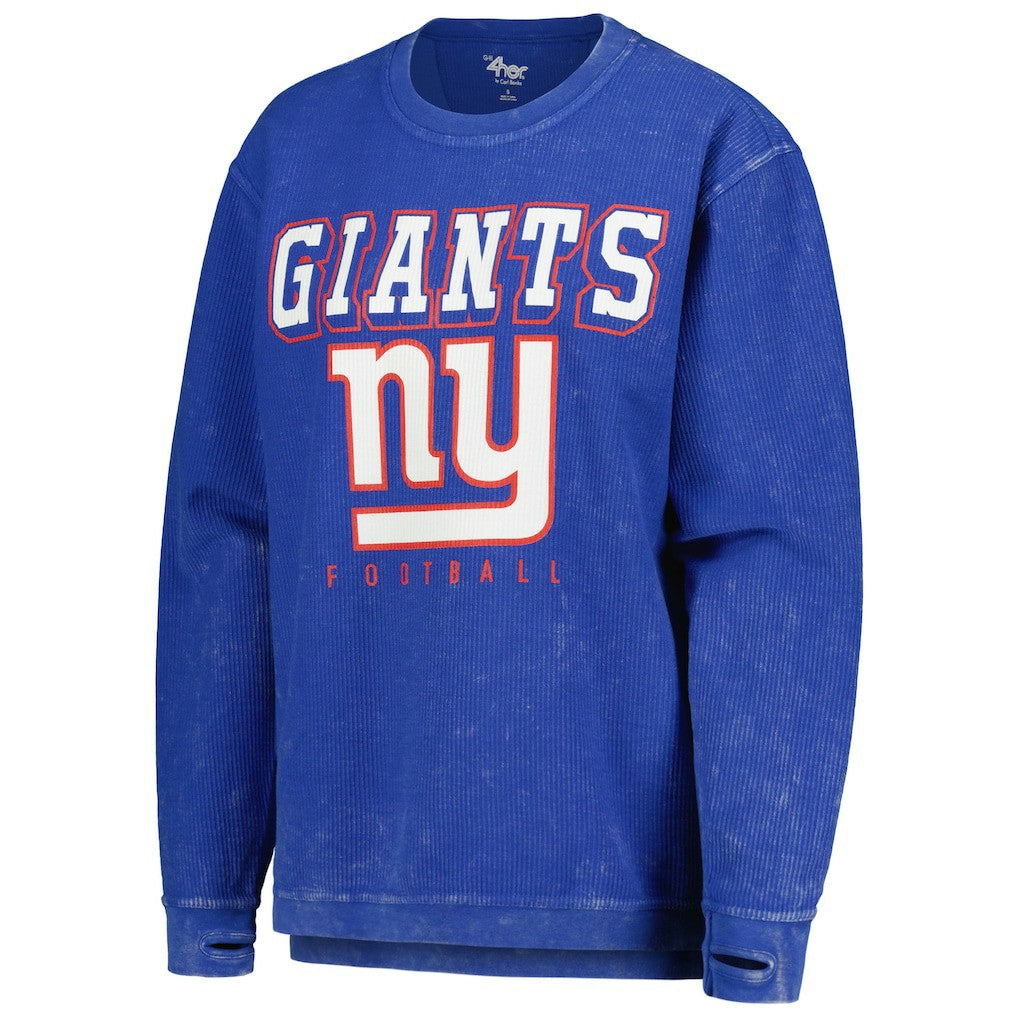 New York Giants G-III 4Her by Carl Banks Women's Comfy Cord Pullover Sweatshirt Royal