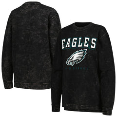 Philadelphia Eagles G-III 4Her by Carl Banks Women's Comfy Cord Pullover Sweatshirt Black