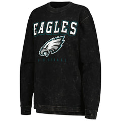 Philadelphia Eagles G-III 4Her by Carl Banks Women's Comfy Cord Pullover Sweatshirt Black