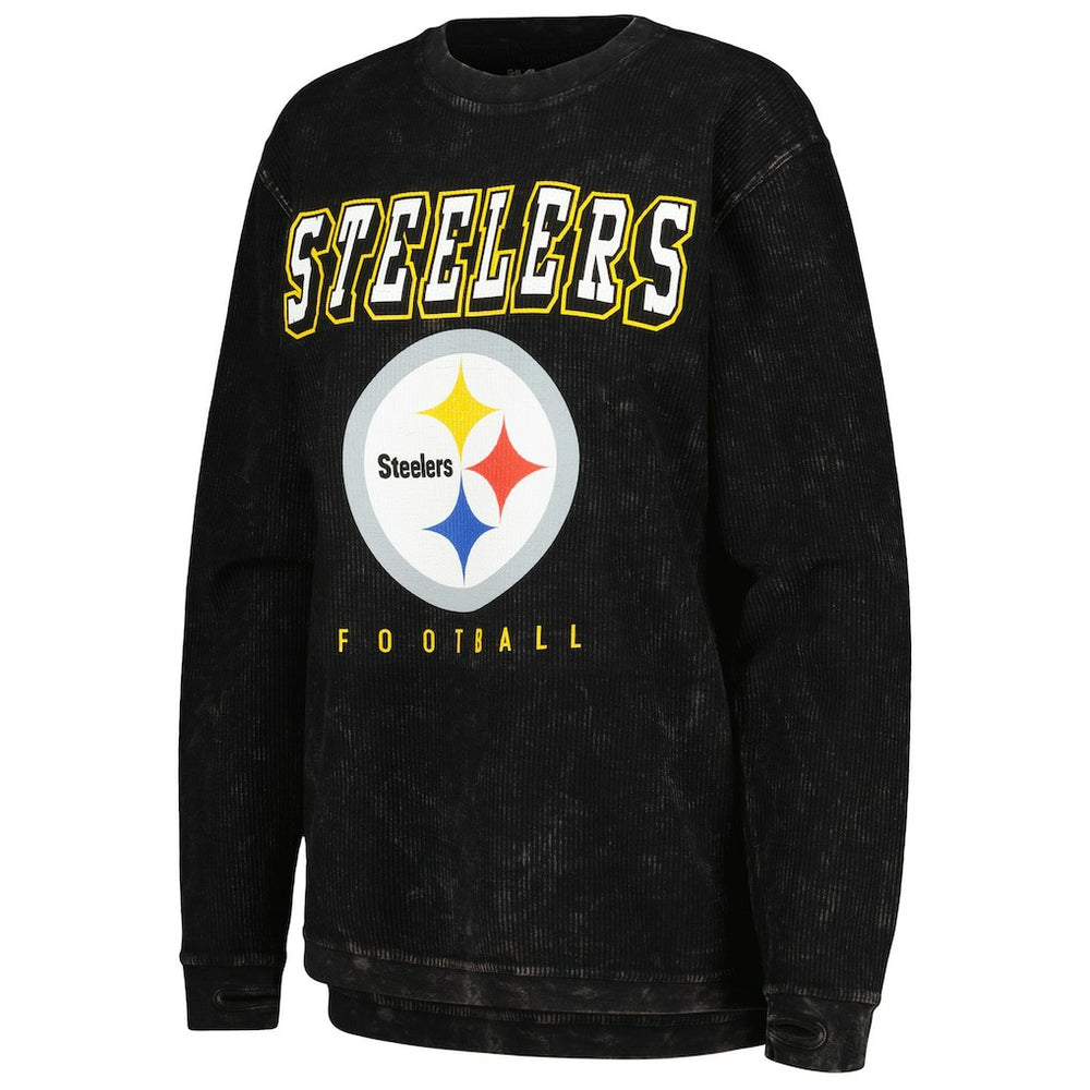 Pittsburgh Steelers G-III 4Her by Carl Banks Women's Comfy Cord Pullover Sweatshirt Black