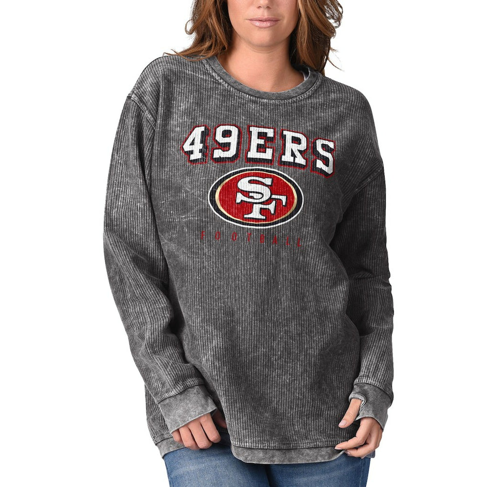 San Francisco 49ers G-III 4Her by Carl Banks Women's Comfy Cord Pullover Sweatshirt Black