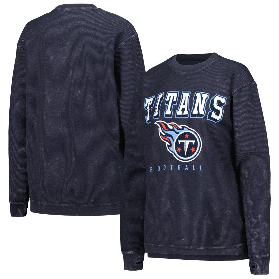 Tennessee Titans G-III 4Her by Carl Banks Women's Comfy Cord Pullover Sweatshirt Navy