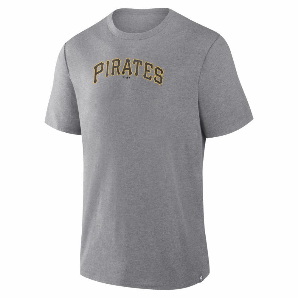 Pittsburgh Pirates Fanatics Play Tribute Tri-Blend T-Shirt - Heather Gray - Fanatics on Sale