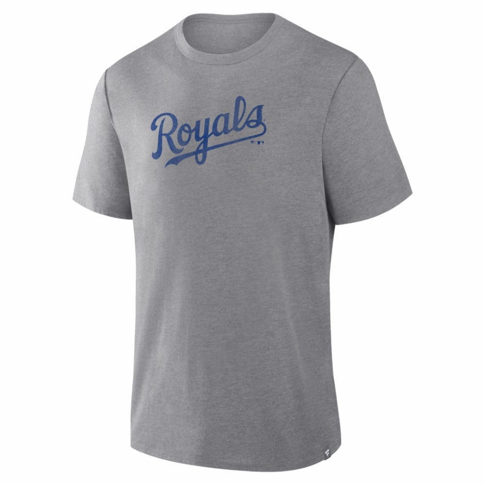 Kansas City Royals Fanatics Play Tribute Tri-Blend T-Shirt - Heather Gray - Fanatics on Sale