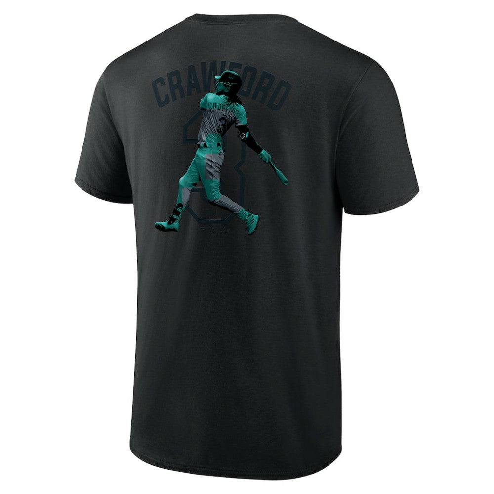 J.P. Crawford Seattle Mariners Double Play Name & Number T-Shirt - Black - MLB Discount