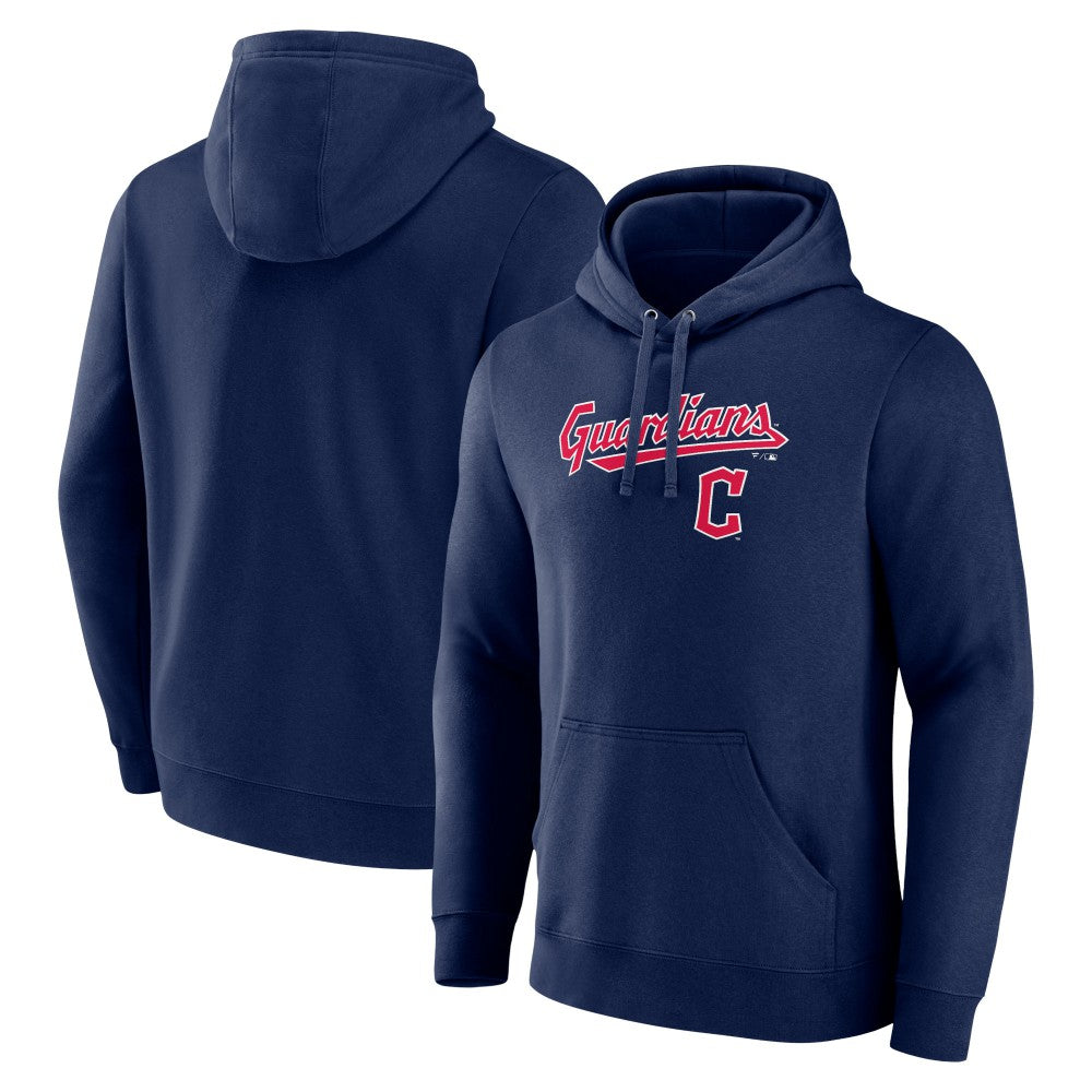 Cleveland Guardians Team Lockup Pullover Hoodie - Navy - MLB on Sale