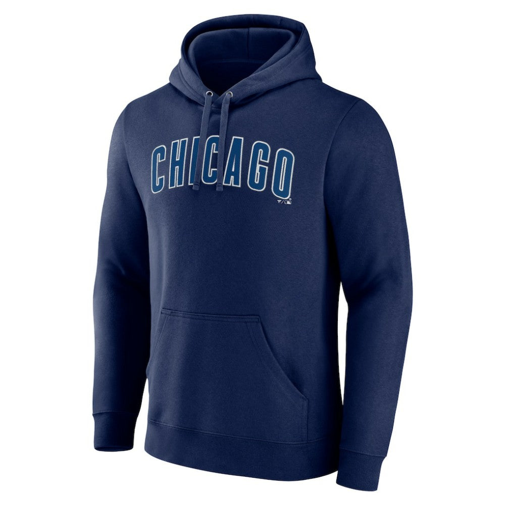 Chicago Cubs Official Wordmark Pullover Hoodie - Navy - MLB Sale