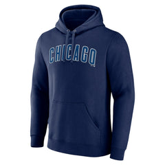 Chicago Cubs Official Wordmark Pullover Hoodie - Navy - MLB Sale