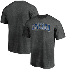 Chicago Cubs Official Wordmark T-Shirt - Charcoal - MLB Lifestyle