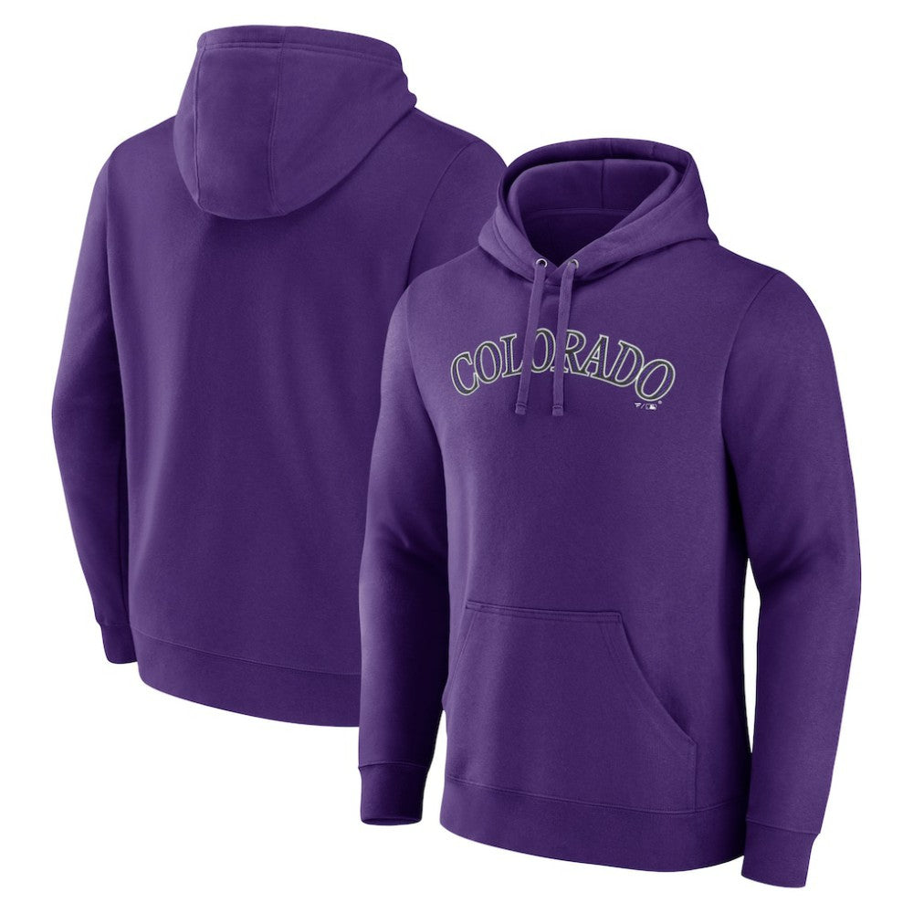 Colorado Rockies Official Wordmark Pullover Hoodie - Purple - MLB Sale