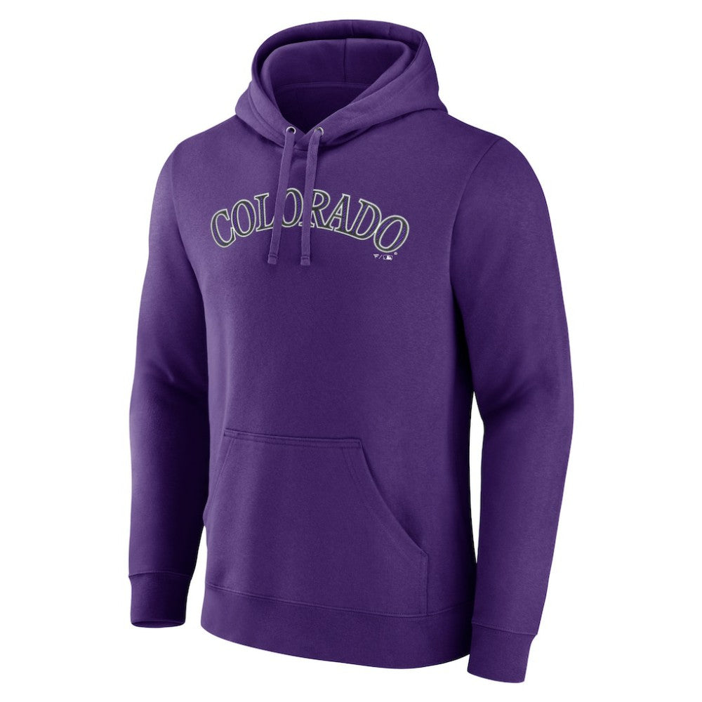 Colorado Rockies Official Wordmark Pullover Hoodie - Purple - MLB Sale