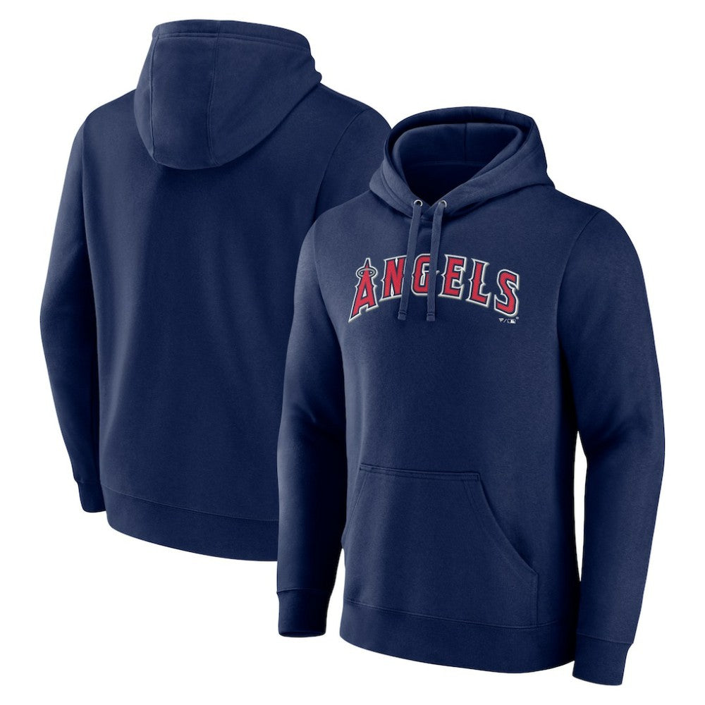 Los Angeles Angels Official Wordmark Pullover Hoodie - Navy - MLB Sale