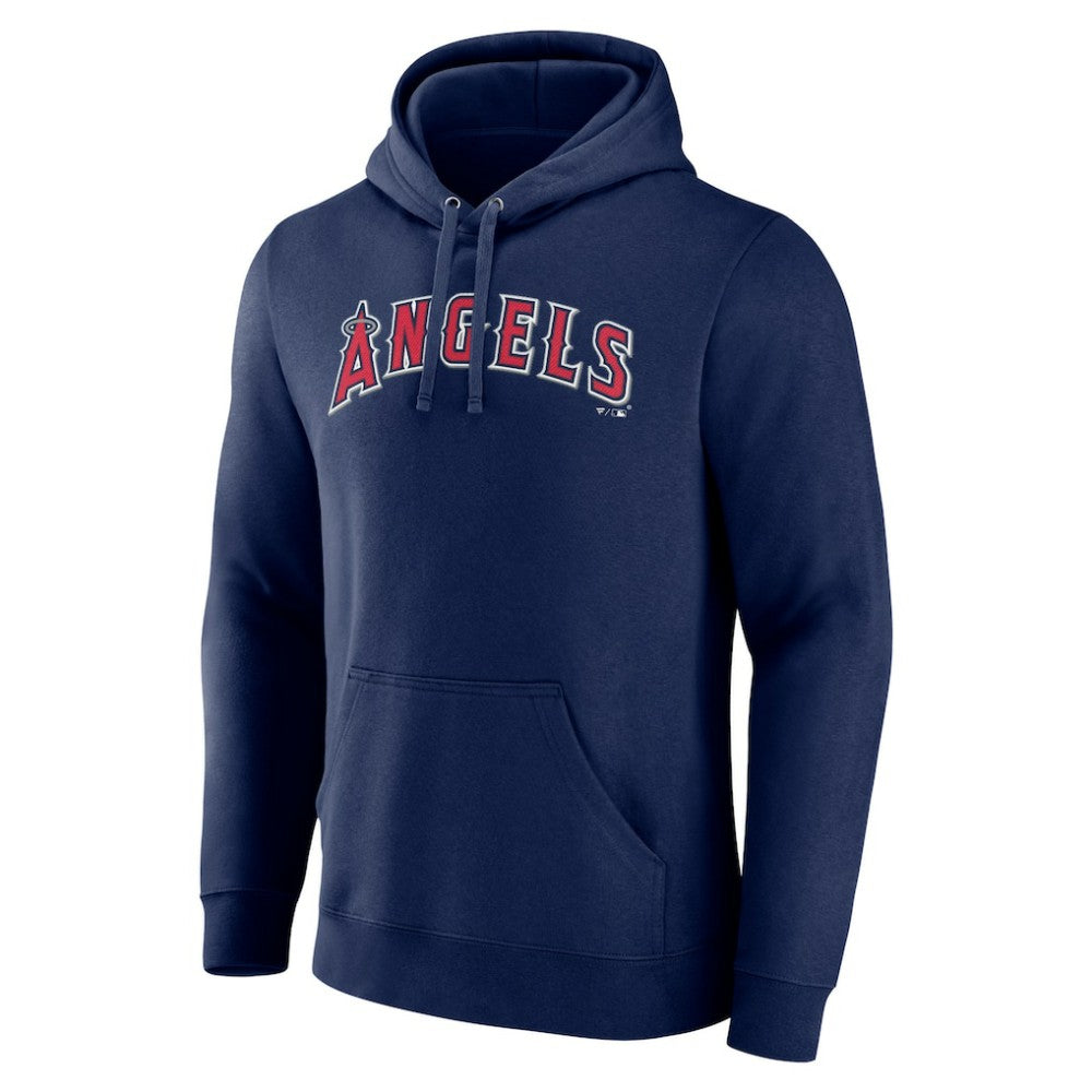 Los Angeles Angels Official Wordmark Pullover Hoodie - Navy - MLB Sale