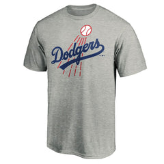 Los Angeles Dodgers Cooperstown Collection Huntington T-Shirt - Heather Gray - MLB Discount