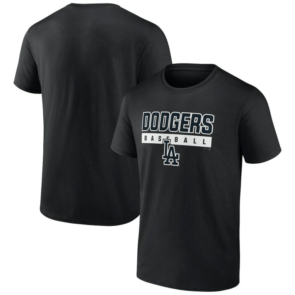 Los Angeles Dodgers In The Mitt T-Shirt - Black - MLB Discount