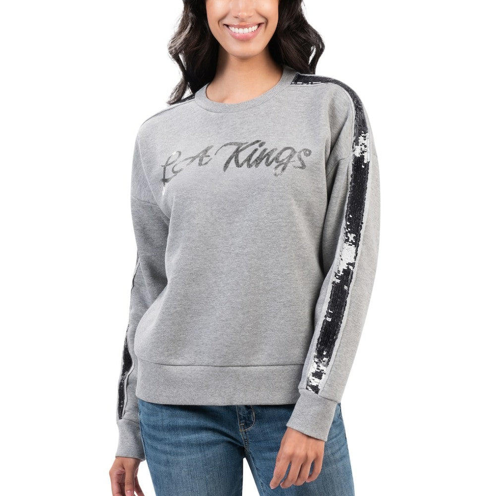Los Angeles Kings G-III 4Her by Carl Banks Women's Penalty Box Pullover Sweatshirt - Gray - NHL 200115833