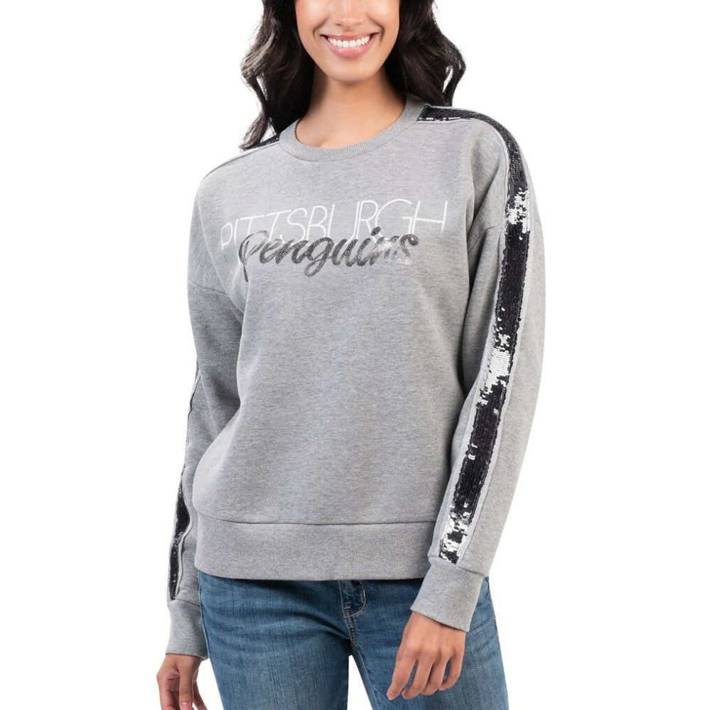 Pittsburgh Penguins G-III 4Her by Carl Banks Women's Penalty Box Pullover Sweatshirt - Gray - NHL 200115836